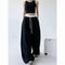 Y2K Gothic Wide Leg Cargo Pants For Women Adjustable Drawstring Streetwear Trousers 3