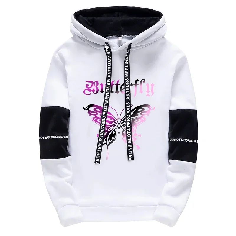 Urban Muse Oversized Y2K Hoodie Coat Korean Style Letter Print Sweatshirt 1
