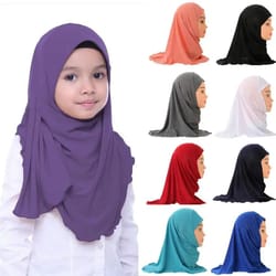 comfortstretch kids hijab – soft breathable islamic scarf for toddler & girls