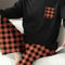 Mens Cotton Plaid Pajama Set Warm Long Sleeve Winter Sleepwear 7