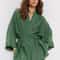 Premium Autumn Green Womens Pajama Set Soft Long Sleeve Pajama Set With LaceUp Top Loose Lounge P 4