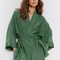 Premium Autumn Green Womens Pajama Set Soft Long Sleeve Pajama Set With LaceUp Top Loose Lounge P 4