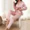 SilkEase Satin Pajama Set Womens Long Sleeve Satin Pajama Set With ButtonDown Top Elastic Waist P 0
