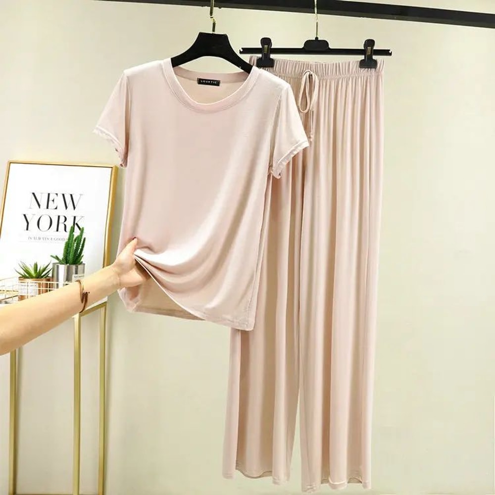 Summer Breeze Womens Modal Pajama Set Soft Womens Modal Pajama Set Lounge Sleepwear MXXL 1