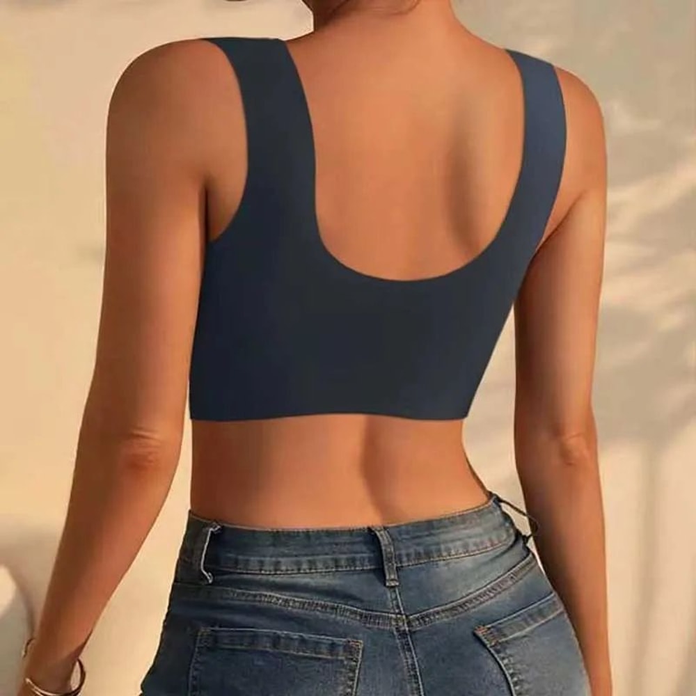 LaceLift Seamless Comfort Bralette Plus Size Lace Sports Bra Wireless Backless L3XL 2