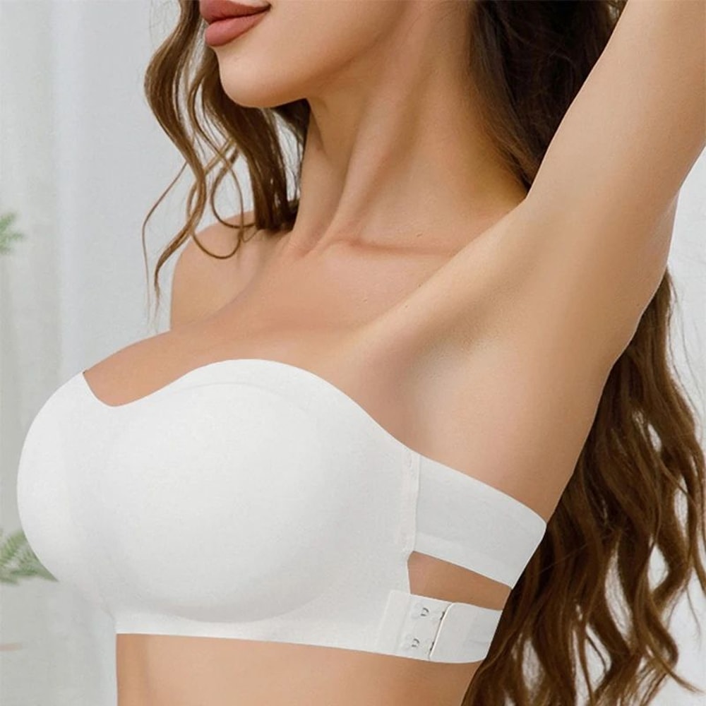 SilkLift Seamless Strapless Push Up Bra Invisible AntiSlip Ice Silk Support 2
