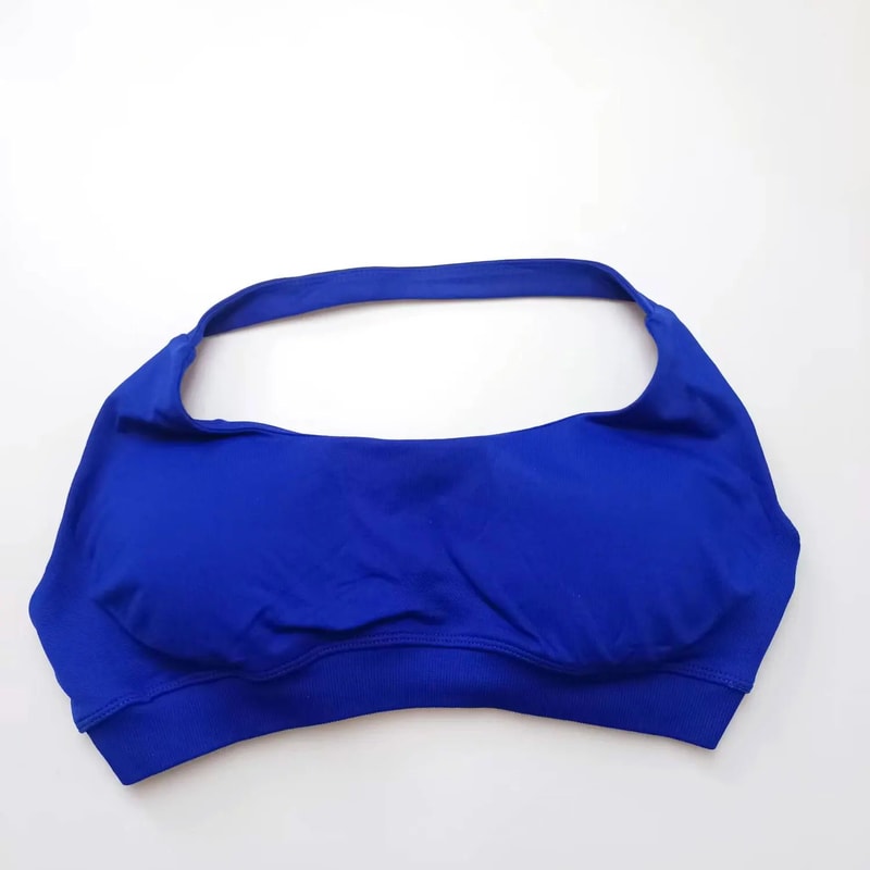 NCLAGEN Seamless Halter High Support Sports Bra With Open Back Lift 18