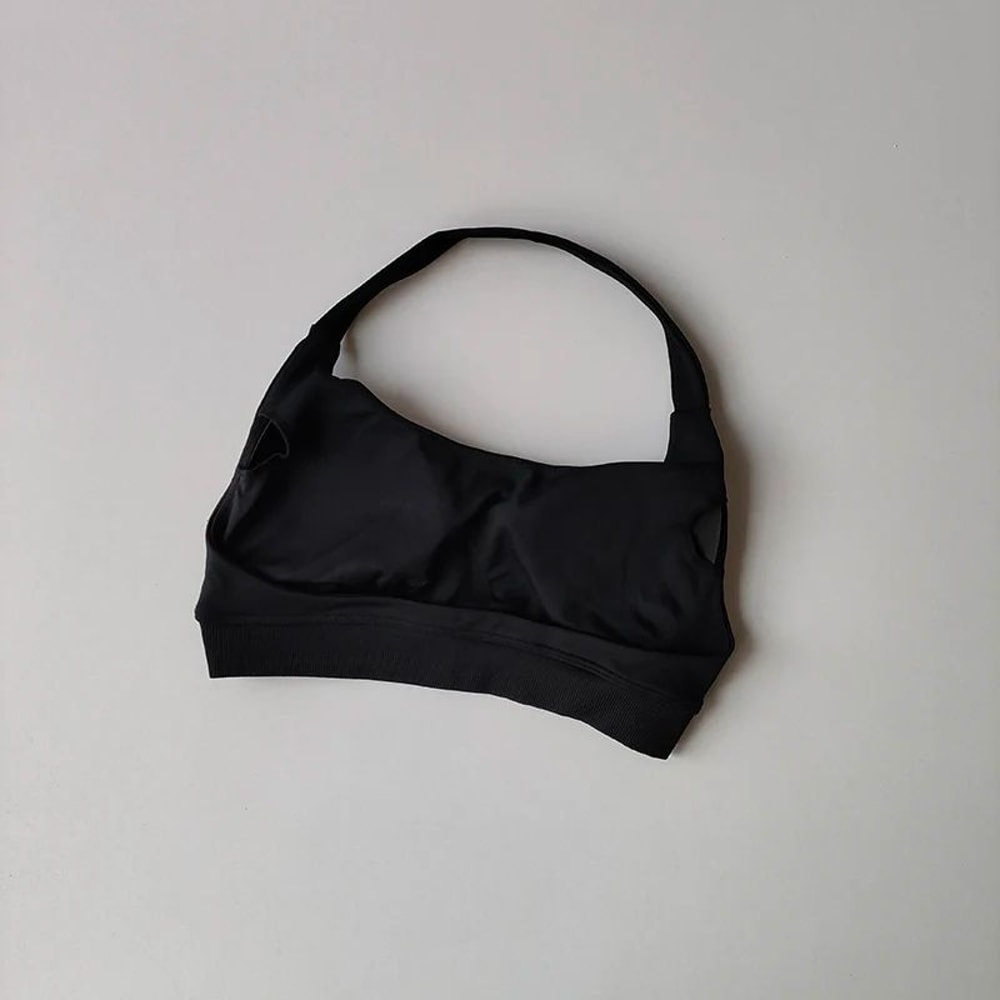 Seamless Shockproof Backless Sports Bra Padded High Impact Workout Yoga Bra 1