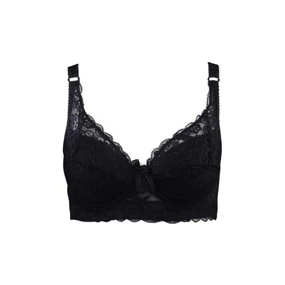 ElegantLift Full Coverage Wireless Lace Bra For Plus Size Women 0