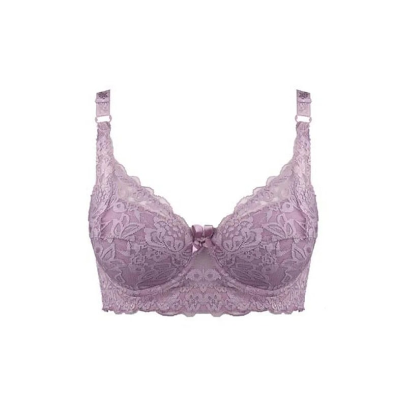 ElegantLift Full Coverage Wireless Lace Bra For Plus Size Women 3
