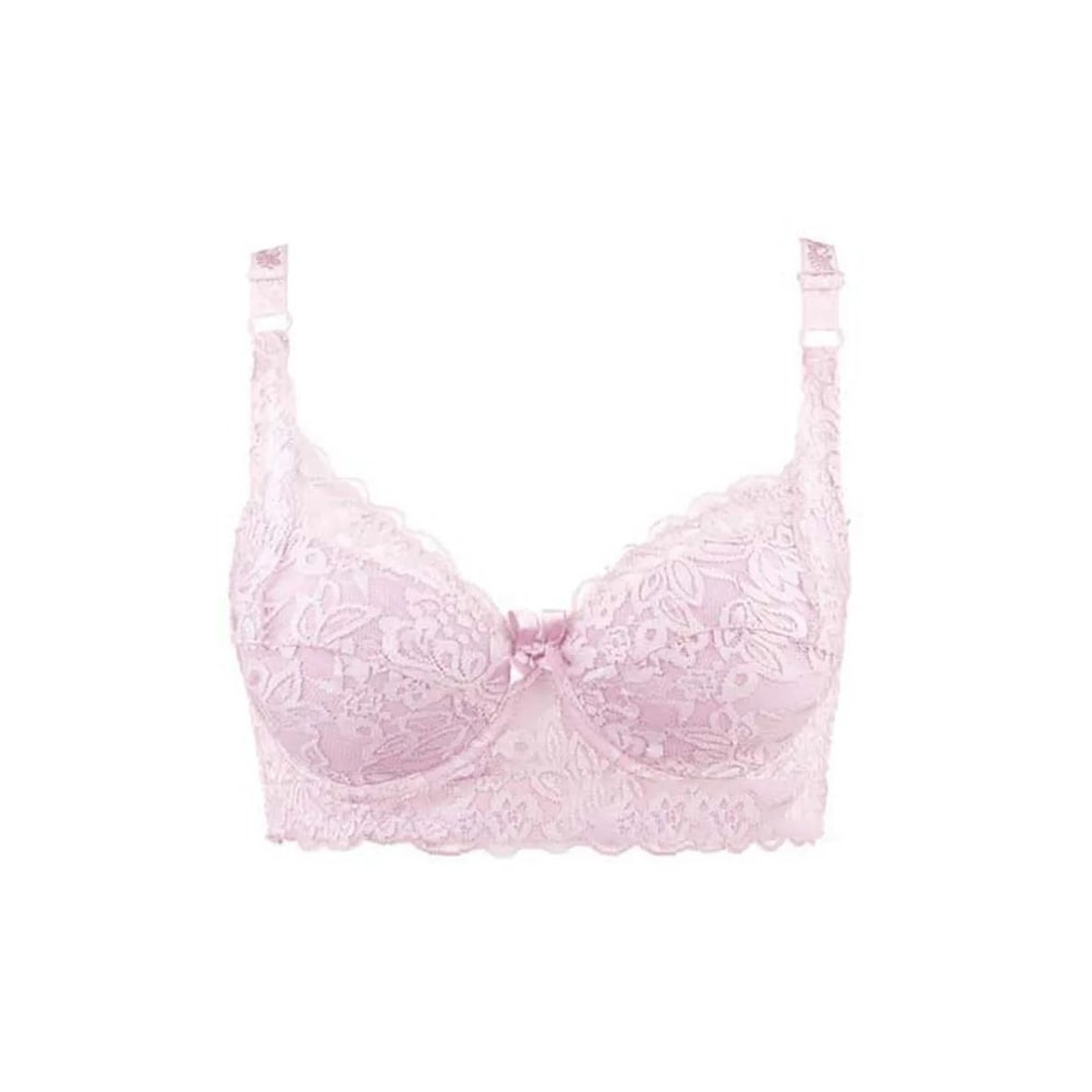 ElegantLift Full Coverage Wireless Lace Bra For Plus Size Women 6