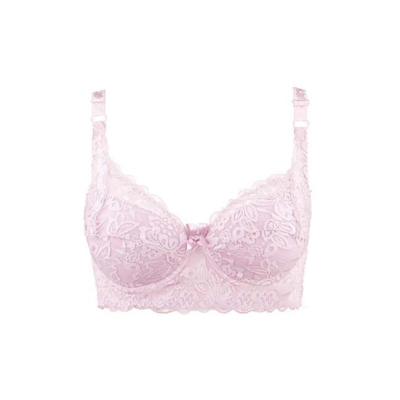 ElegantLift Full Coverage Wireless Lace Bra For Plus Size Women 6