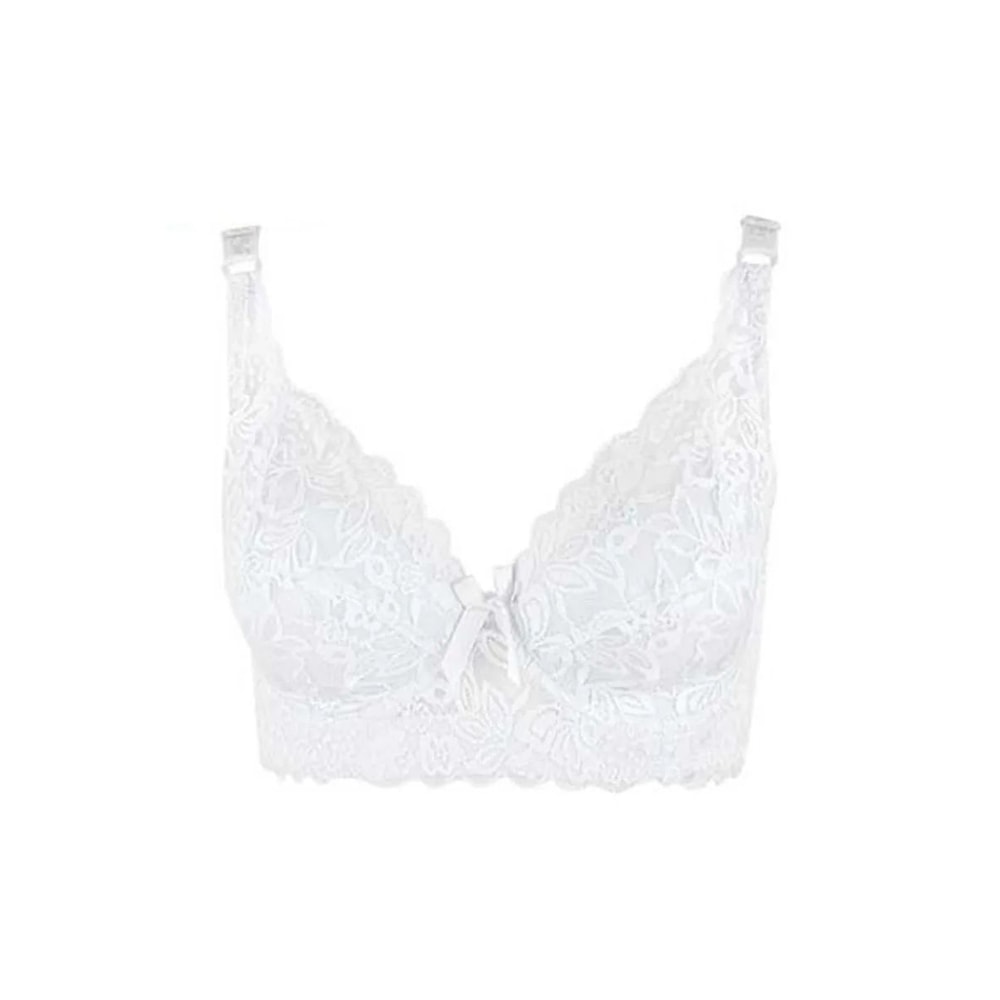 ElegantLift Full Coverage Wireless Lace Bra For Plus Size Women 9