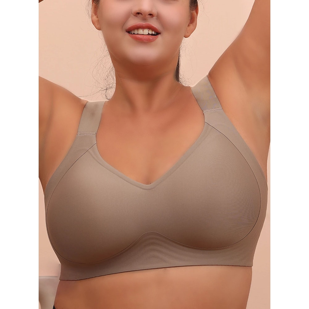 ComfortLift Seamless Plus Size Sleeping Yoga Bra Wireless Anti Sagging Support 0