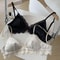 Korean Satin Lace Triangle Bralette Soft Triangle Cup Bra For Small Bust Support 0