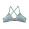 PureEase Cotton Bralette Deep V Triangle Unlined Wireless Bra With Cross Back 7