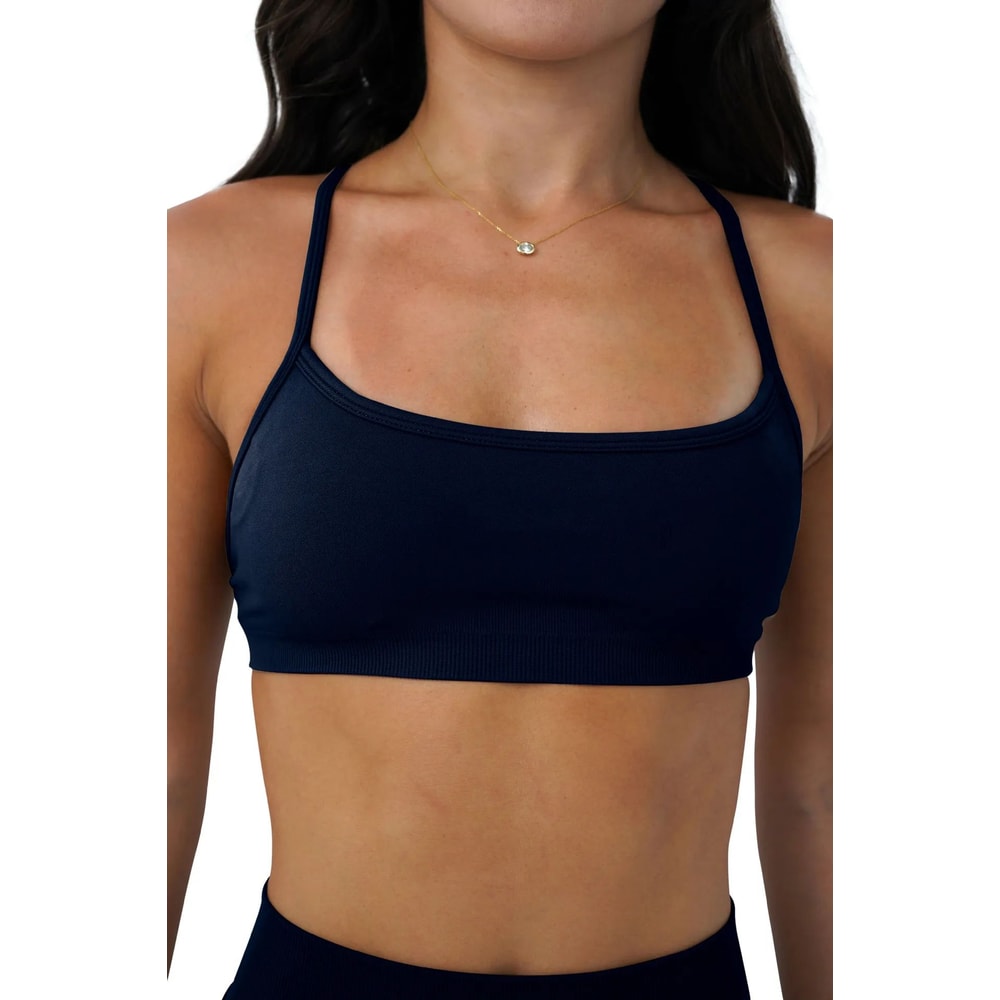 FlexLift Seamless CrossBack Sports Bra For Women High Support PushUp Yoga Gym Top 3