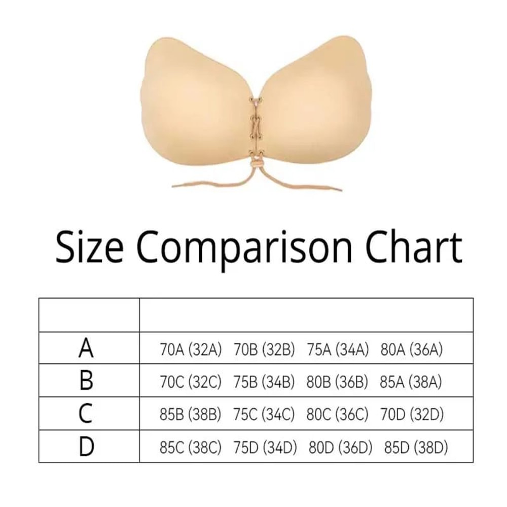 SilhouetteLift Invisible Drawstring Bra Strapless PushUp Breast Patch For Backless Dresses 2