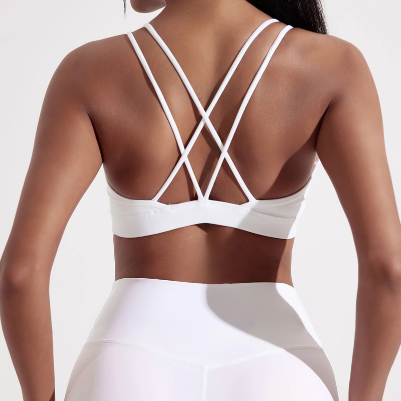 PowerFlex High Impact Sports Bra For Women Seamless Cross Back Yoga Gym Top 2