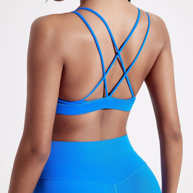 PowerFlex High Impact Sports Bra For Women Seamless Cross Back Yoga Gym Top 4