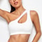 SculptFlex OneShoulder Sports Bra Shockproof Push Up Yoga Running Bra 0