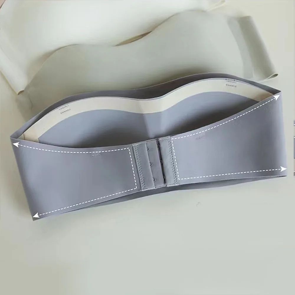 Seamless AntiSlip Strapless Push Up Bra Wireless Invisible Tube Top Bralette 4