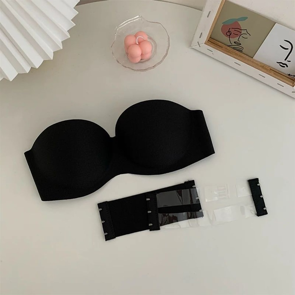 Seamless AntiSlip Strapless Push Up Bra Wireless Invisible Tube Top Bralette 9