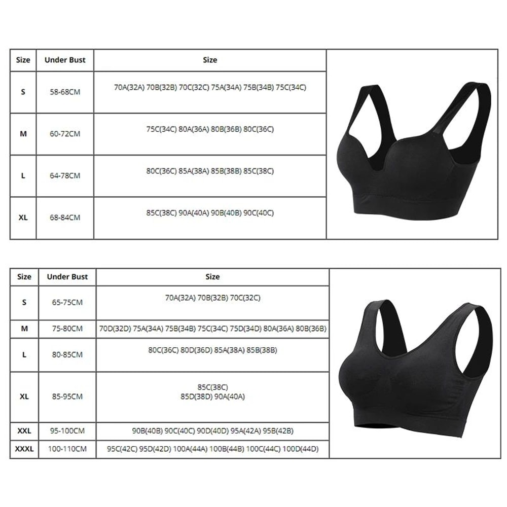 FlexLift Seamless Push Up Sports Bra Wireless Padded Gym Running Support 1