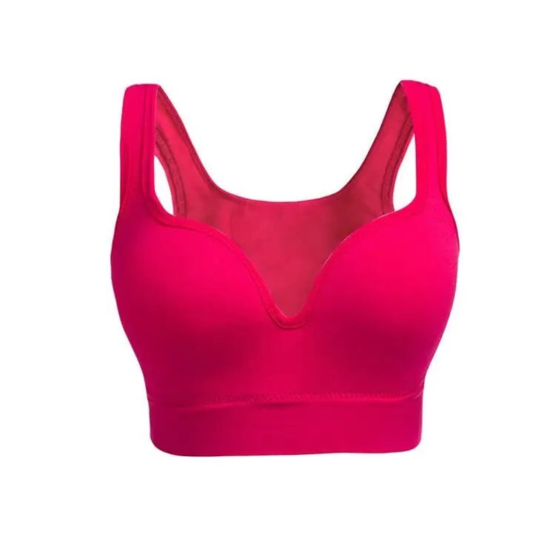 FlexLift Seamless Push Up Sports Bra Wireless Padded Gym Running Support 11