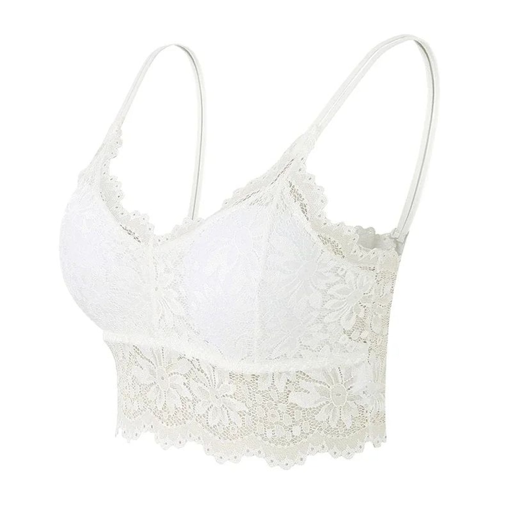 ComfortEase Lace Wireless Bralette Seamless Hollow Out Lace Bra For Women 12
