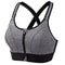 Front Zip High Impact Sports Bra Adjustable Strap Shockproof Yoga Crop Top 9