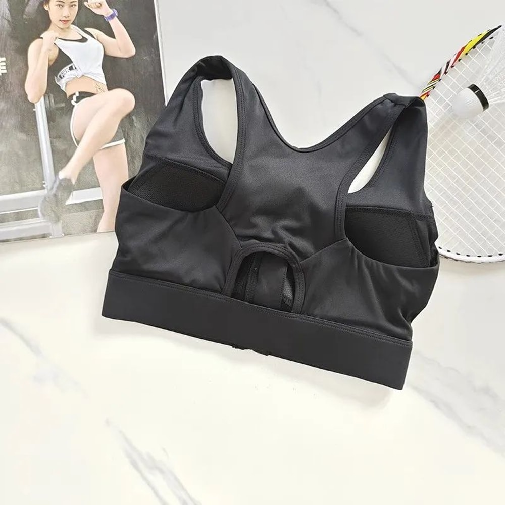 HighImpact Front Zipper Sports Bra Shockproof QuickDry Support For Running Gym Workouts 7