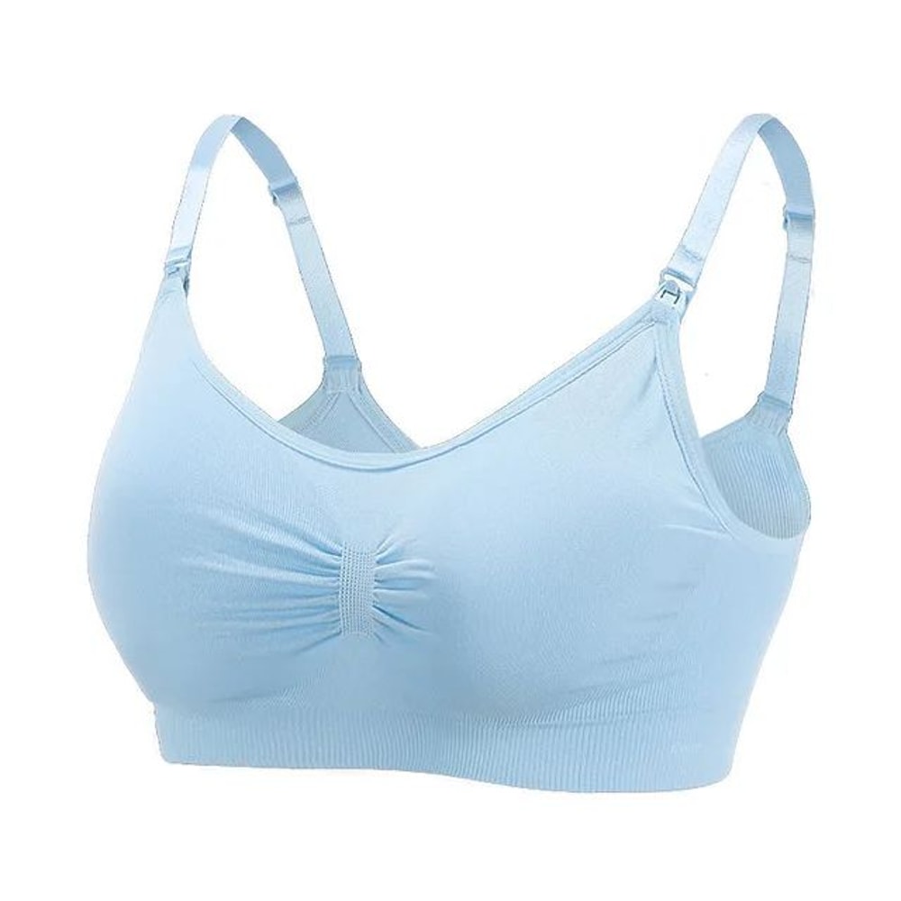 ComfortEase Wirefree Nursing Bra Breathable Maternity Bra For Breastfeeding Moms 7