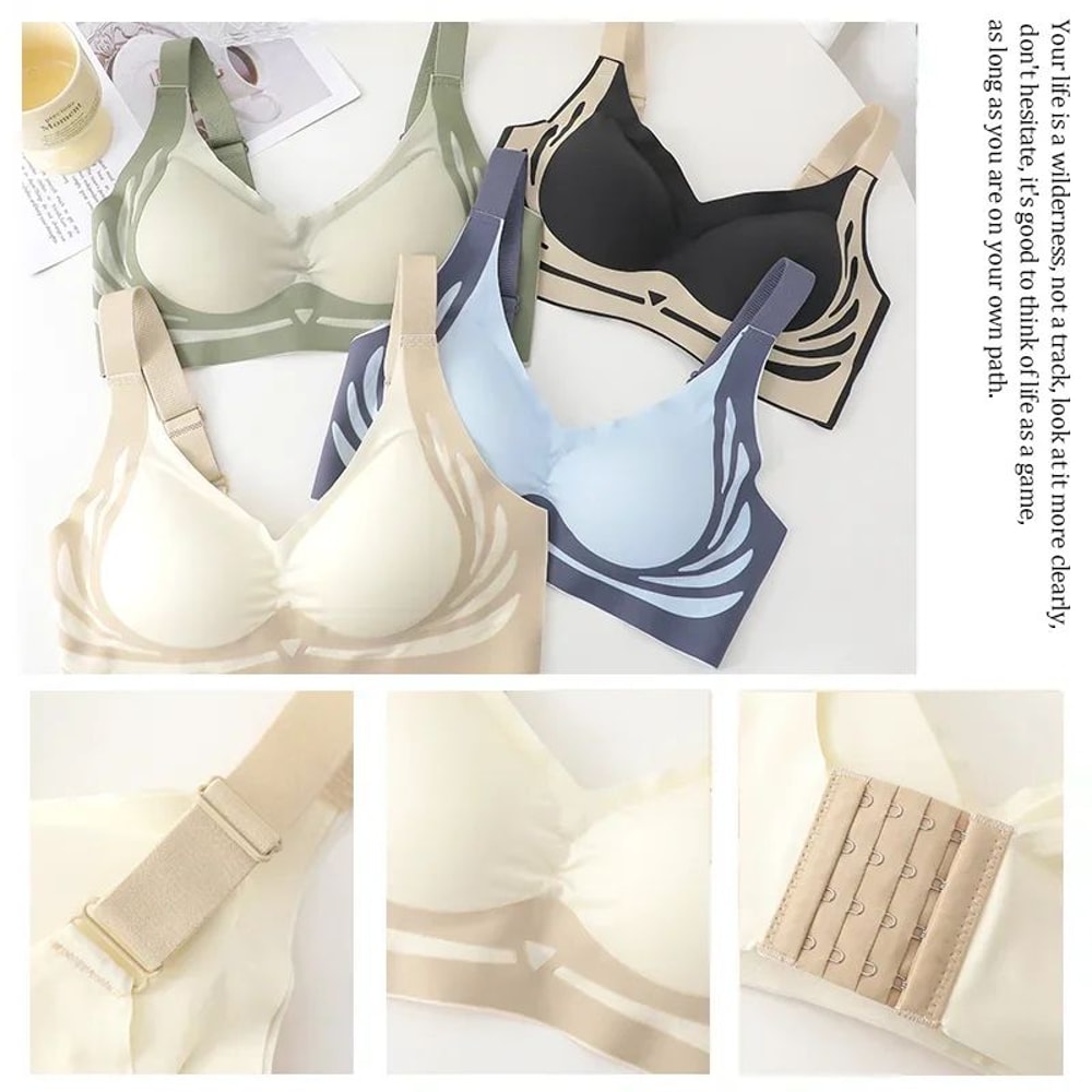 CloudLift Seamless PushUp Bra Wireless Lift Soft Support For Everyday Comfort 4