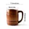 Handcrafted Jujube Wood Mug Natural Wooden Coffee Cup With Ergonomic Handle 6