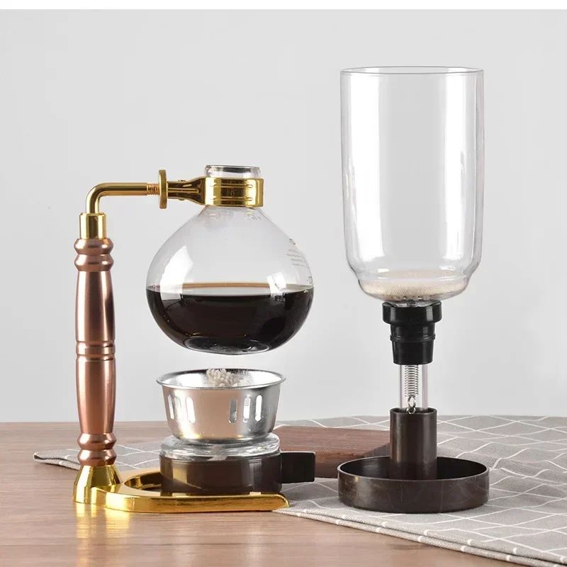 BrewMaster Glass Siphon Coffee Maker 3 5 Cup Vacuum Coffee Maker With Reusable Filter 1