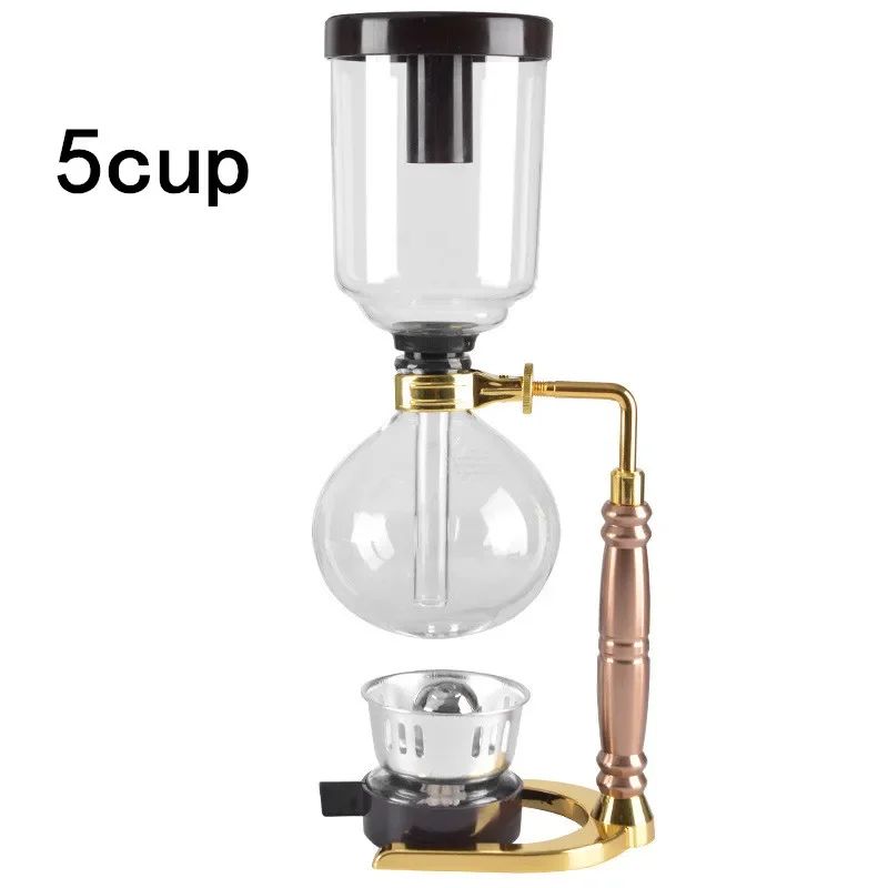 BrewMaster Glass Siphon Coffee Maker 3 5 Cup Vacuum Coffee Maker With Reusable Filter 8