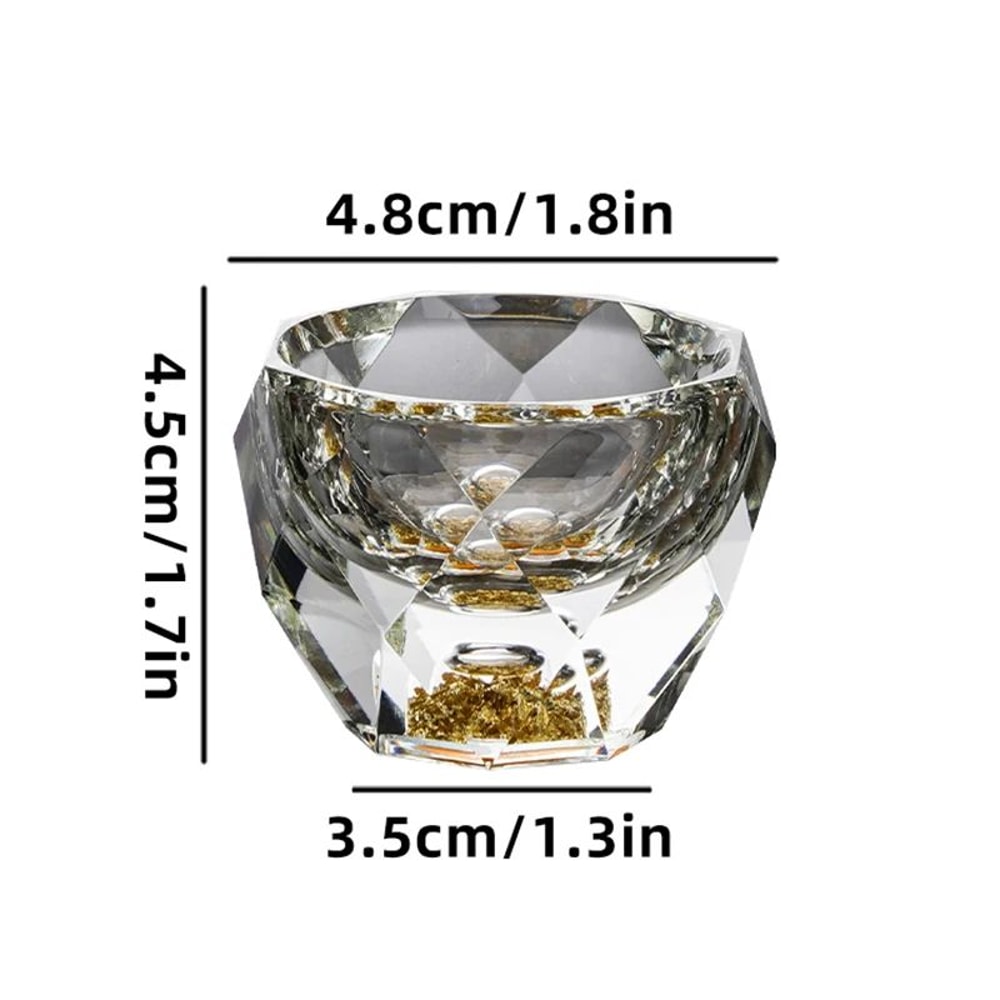 Diamond Faceted 50ml Shot Glass With Double Bottom Crystal Look Whiskey Espresso Tea 7