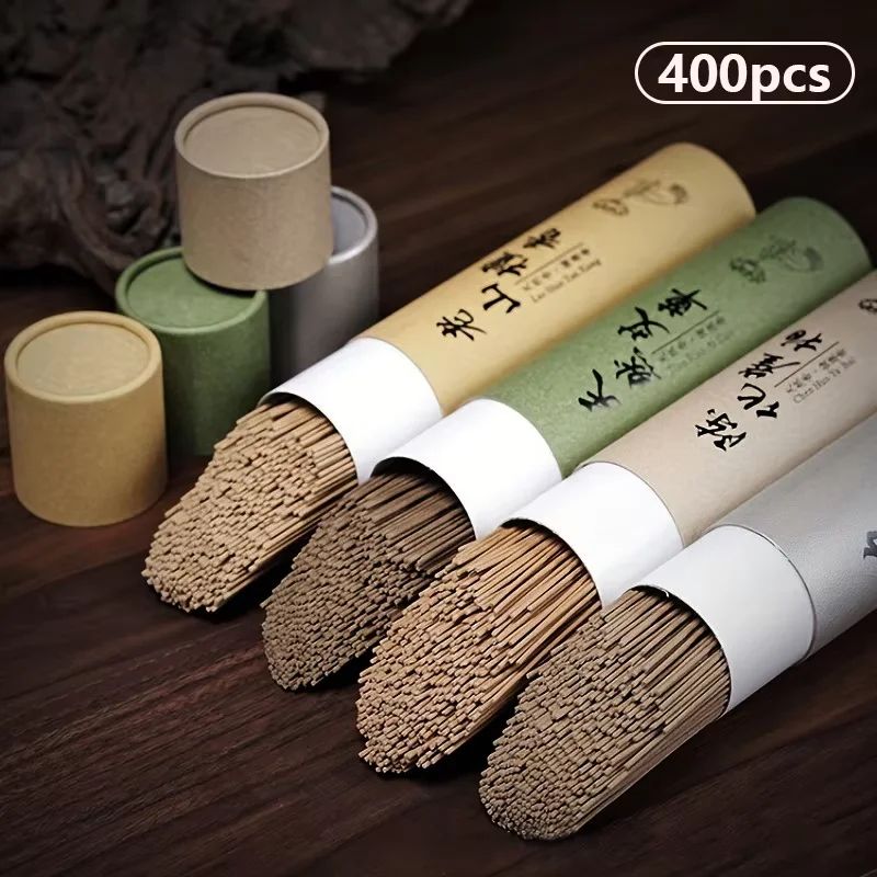 400Piece Natural Sandalwood Incense Sticks Set For Meditation Prayer Home Calm 0