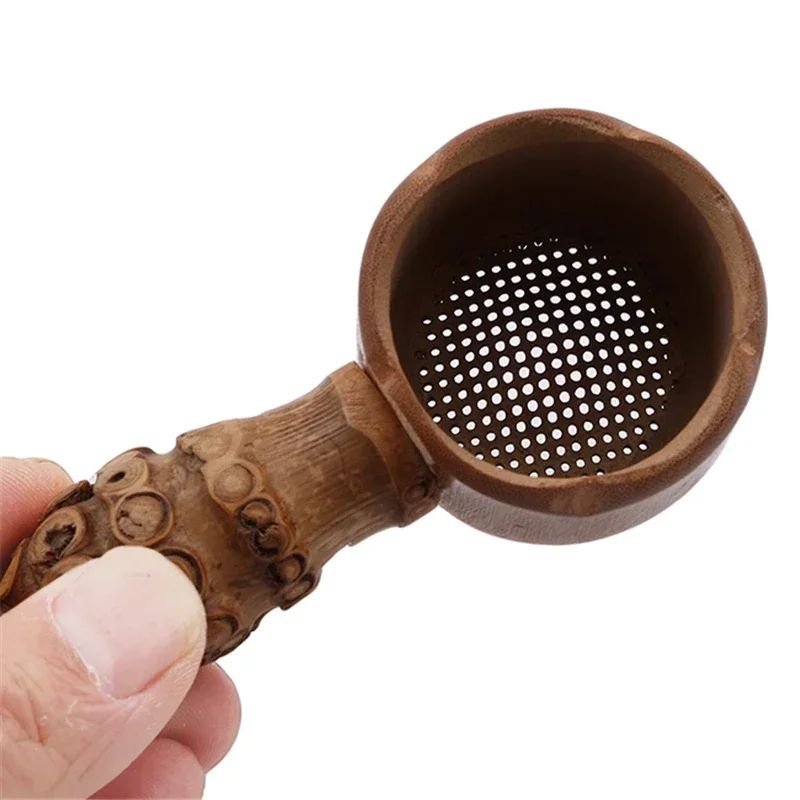 Natural Bamboo Tea Strainer Loose Leaf Tea Infuser EcoFriendly Tea Tools Filter 0