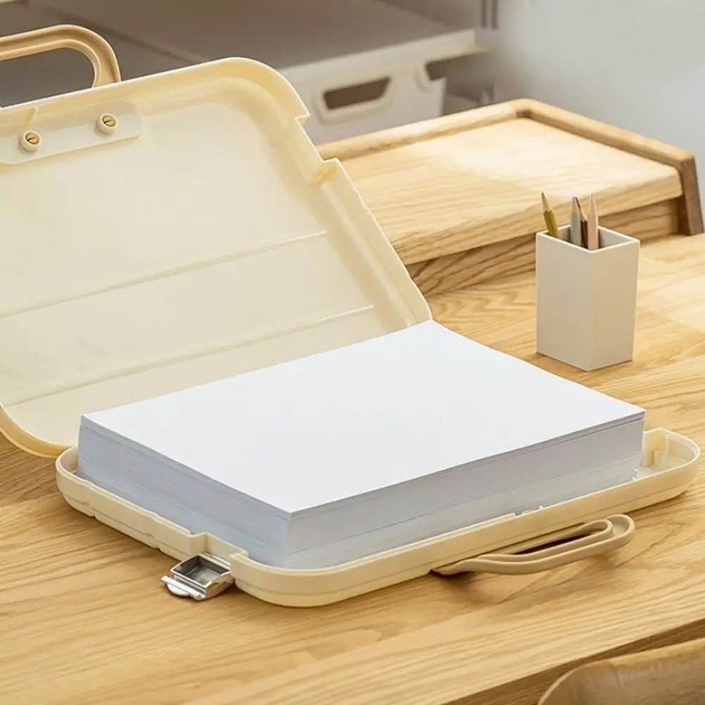 Premium A4 Waterproof File Storage Box With Lock Handle Portable Document Organizer Case 3