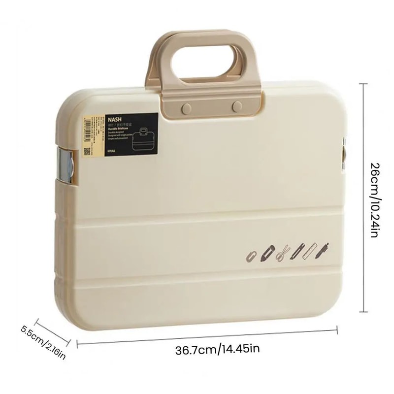 Premium A4 Waterproof File Storage Box With Lock Handle Portable Document Organizer Case 5