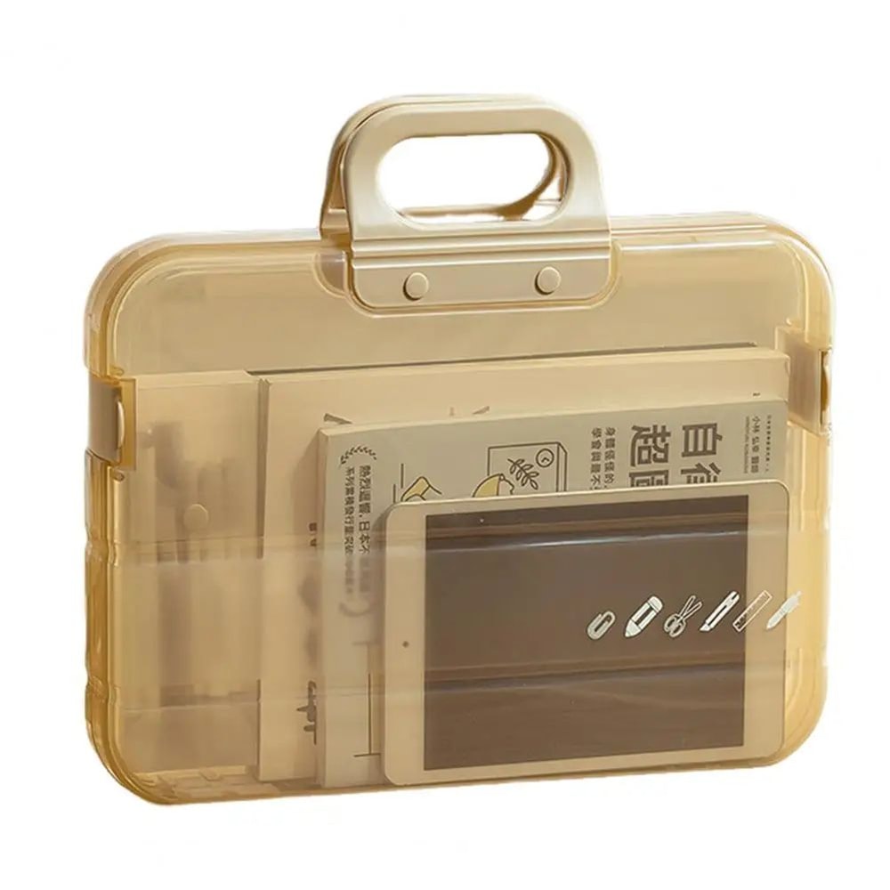 Premium A4 Waterproof File Storage Box With Lock Handle Portable Document Organizer Case 6