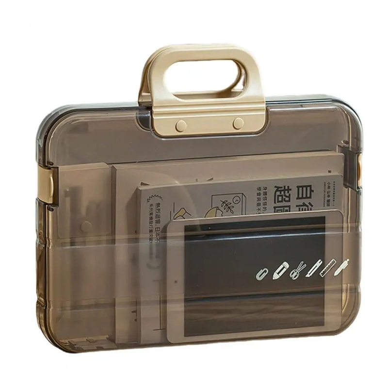 Premium A4 Waterproof File Storage Box With Lock Handle Portable Document Organizer Case 7