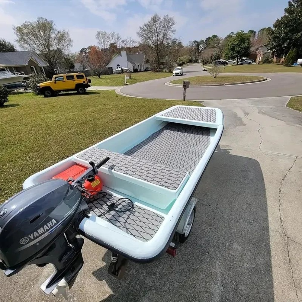 MarineGrip EVA Teak Boat Flooring Mat 240x60cm NonSlip UV Resistant Deck Pad 2