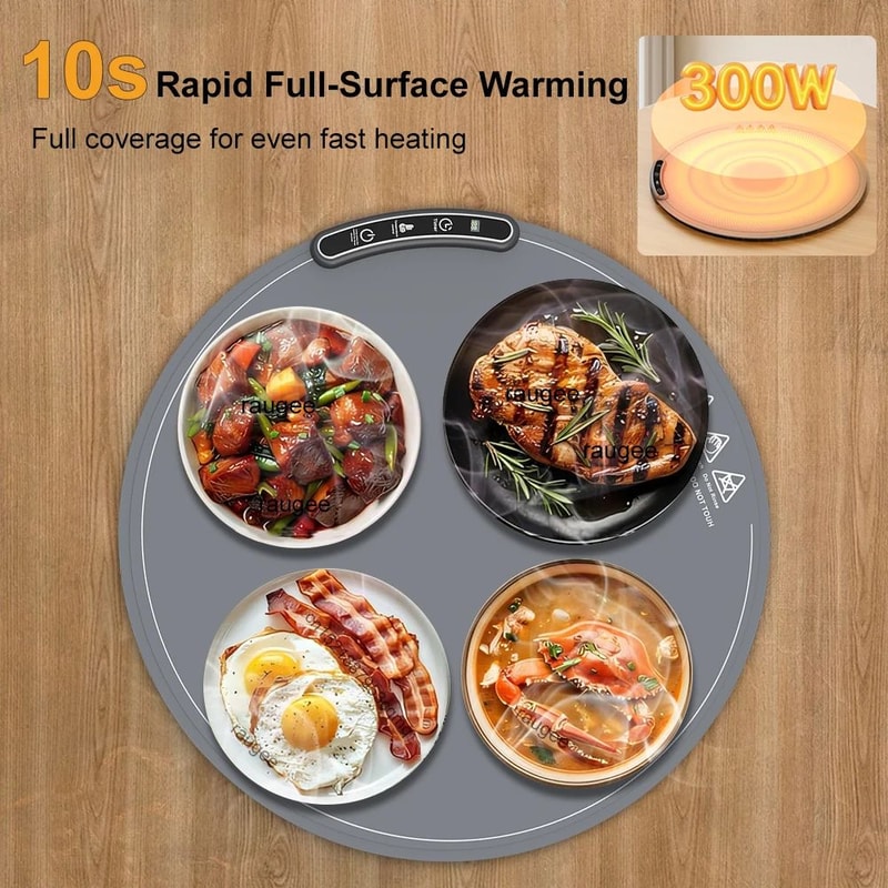ThermaServe Foldable Electric Food Warming Mat Portable Silicone Food Warming Tray With 8 Heat Set 2
