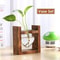 Heart Frame Hydroponic Plant Vase Vintage Wooden Glass Tabletop Flower Vase For Modern Home Decor 1