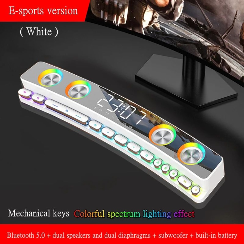 Premium Bluetooth Sound Bar With RGB Stereo Speaker Deep Subwoofer Sound System 6