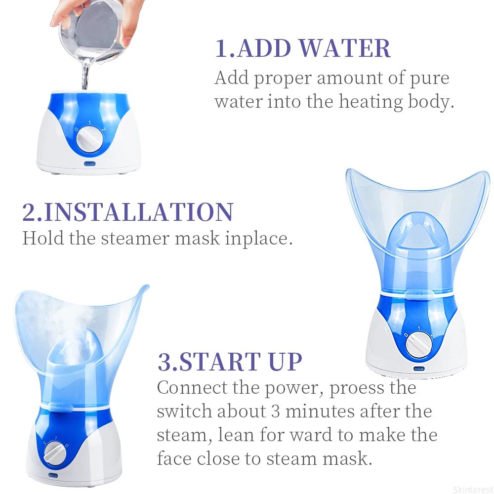 NanoGlow Ionic Facial Steamer Deep Pore Cleanser Hydrating Home Spa 1