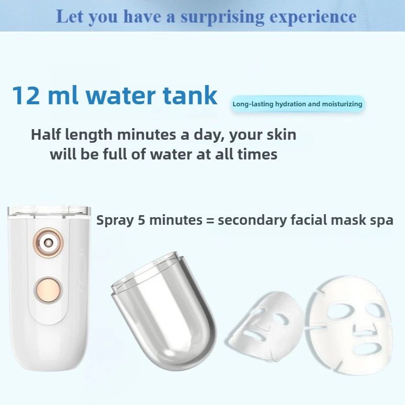 NanoGlow Portable Facial Steamer USB Nano Mist Face Sprayer For Deep Hydration 4